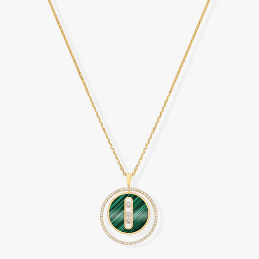 [⭐Sparkve]Demo MOVE 3 DIAMOND MALACHITE GOLD DIAMOND NECKLACE