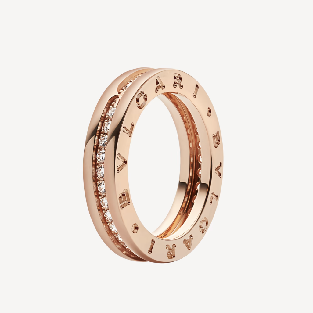 [⭐Sparkve]ZERO 1 ONE-BAND PAVED DIAMONDS ON THE SPIRAL RING