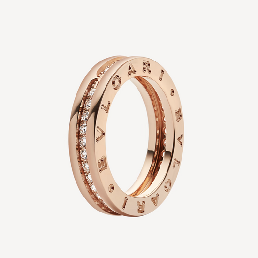 [⭐Sparkve]ZERO 1 ONE-BAND PAVED DIAMONDS ON THE SPIRAL RING