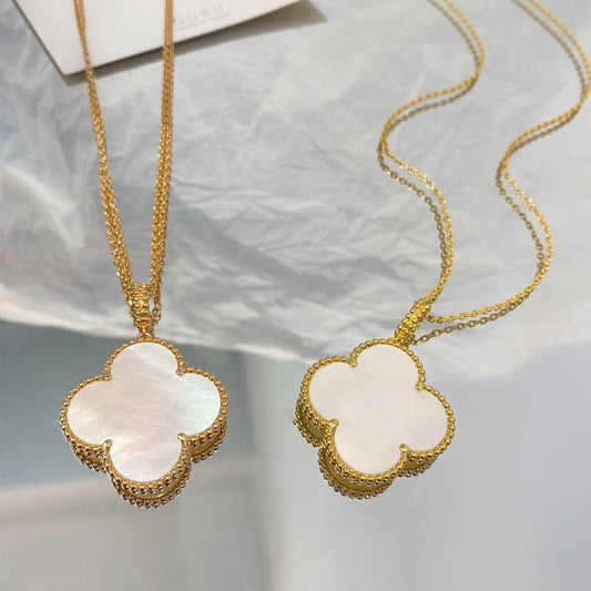 [⭐Sparkve]CLOVER 25MM MOP LARGE PENDANT NECKLACE
