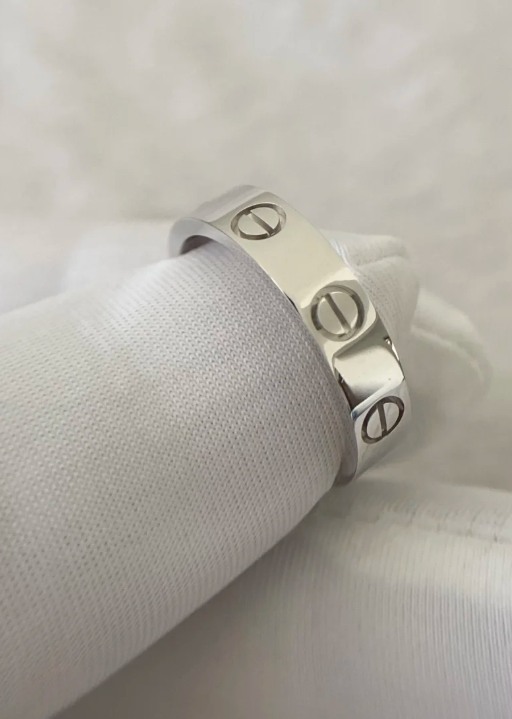 [⭐Sparkve]LOVE RING 4MM 1 DIAMOND SILVER