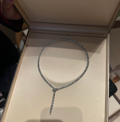 [⭐Sparkve]NEW！SERPENT DIAMOND NECKLACE