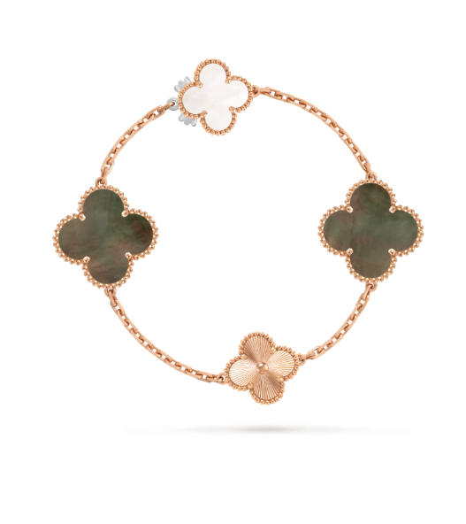 [⭐Sparkve]DETACHABLE CLOVER 15(11+4) FLOWER SILVER NECKLACE SET
