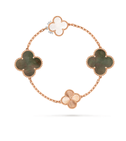 [⭐Sparkve]DETACHABLE CLOVER 15(11+4) FLOWER SILVER NECKLACE SET