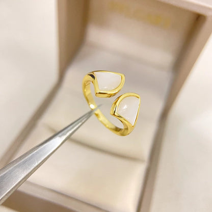 [⭐Sparkve]DOUBLE SKIRT PATTERN OPEN RING