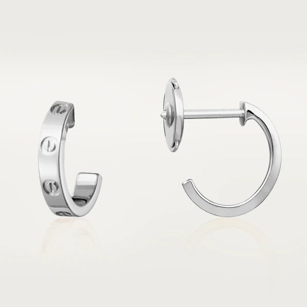 [⭐Sparkve]LOVE EARRINGS 2.65MM SILVER
