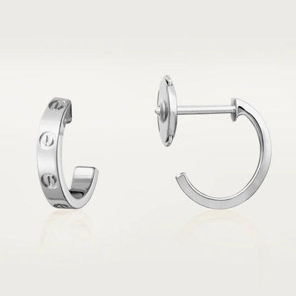 [⭐Sparkve]LOVE EARRINGS 2.65MM SILVER