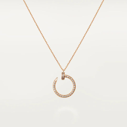 [⭐Sparkve]JUSTE NECKLACE PINK GOLD DIAMONDS