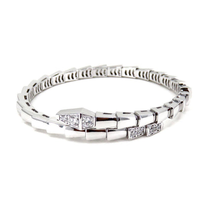 [⭐Sparkve]SERPENTI BRACELET DIAMONDS SILVER