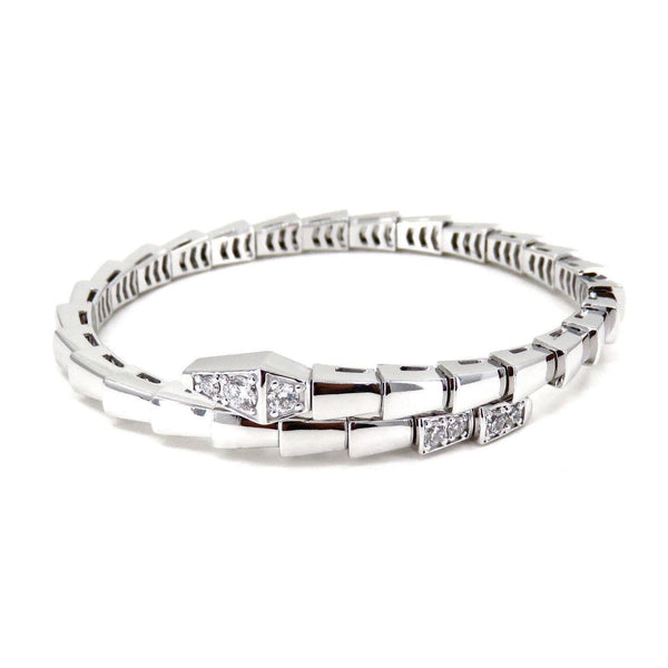 [⭐Sparkve]SERPENTI BRACELET DIAMONDS SILVER