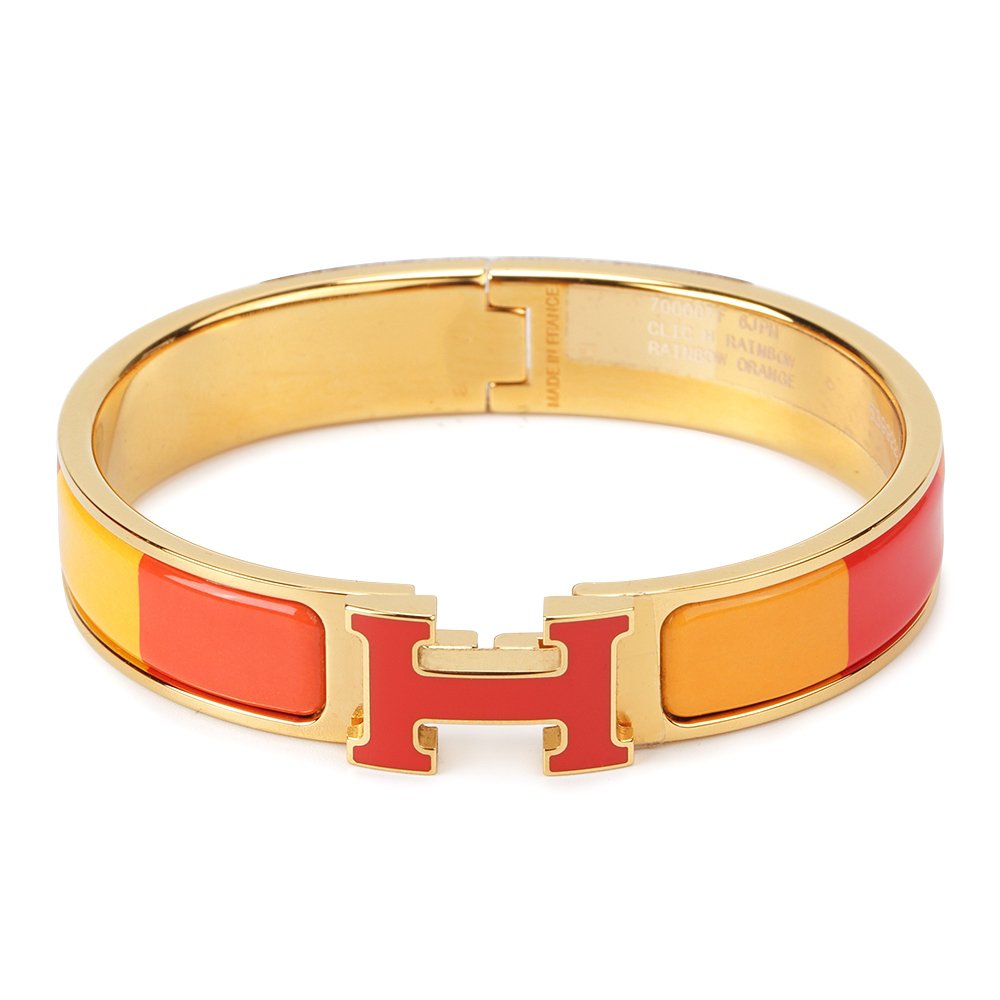 [⭐Sparkve]H BRACELET ORANGE RAINBOW CERAMIC