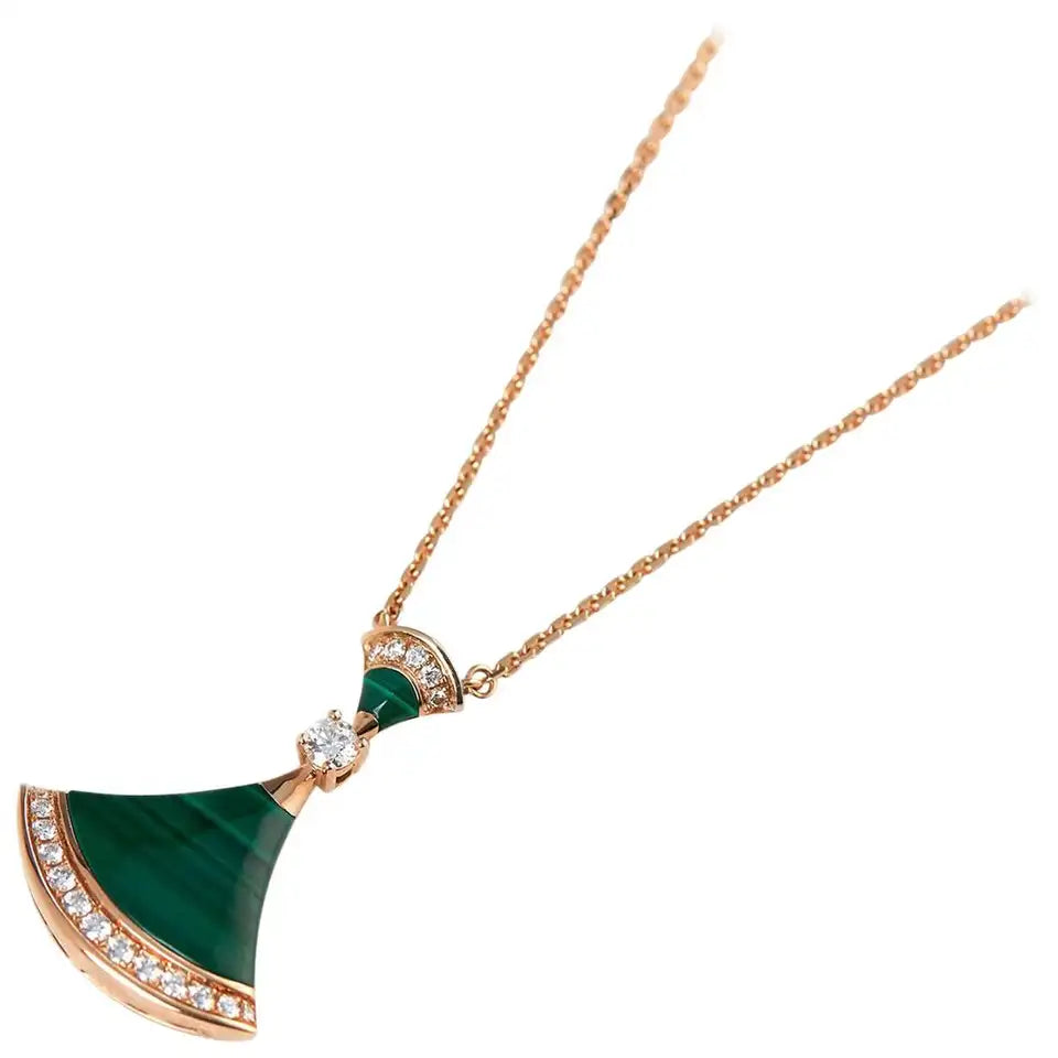 [⭐Sparkve]DREAM NECKLACE MALACHITE DIAMOND