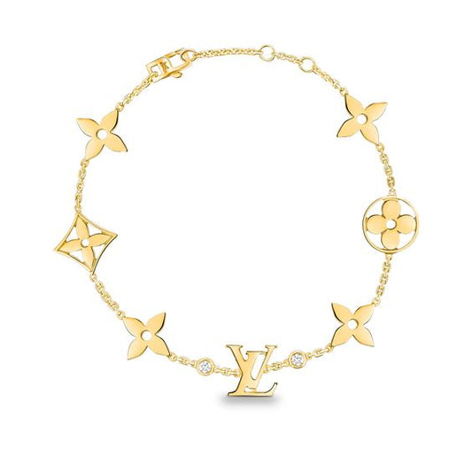 [⭐Sparkve]STAR AND SUN 7 MOTIFS GOLD BRACELET
