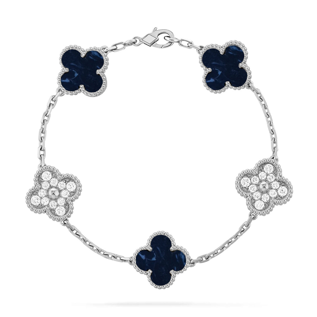 [⭐Sparkve]CLOVER 5 MOTIF PIETERSITE BRACELET COLLECTION