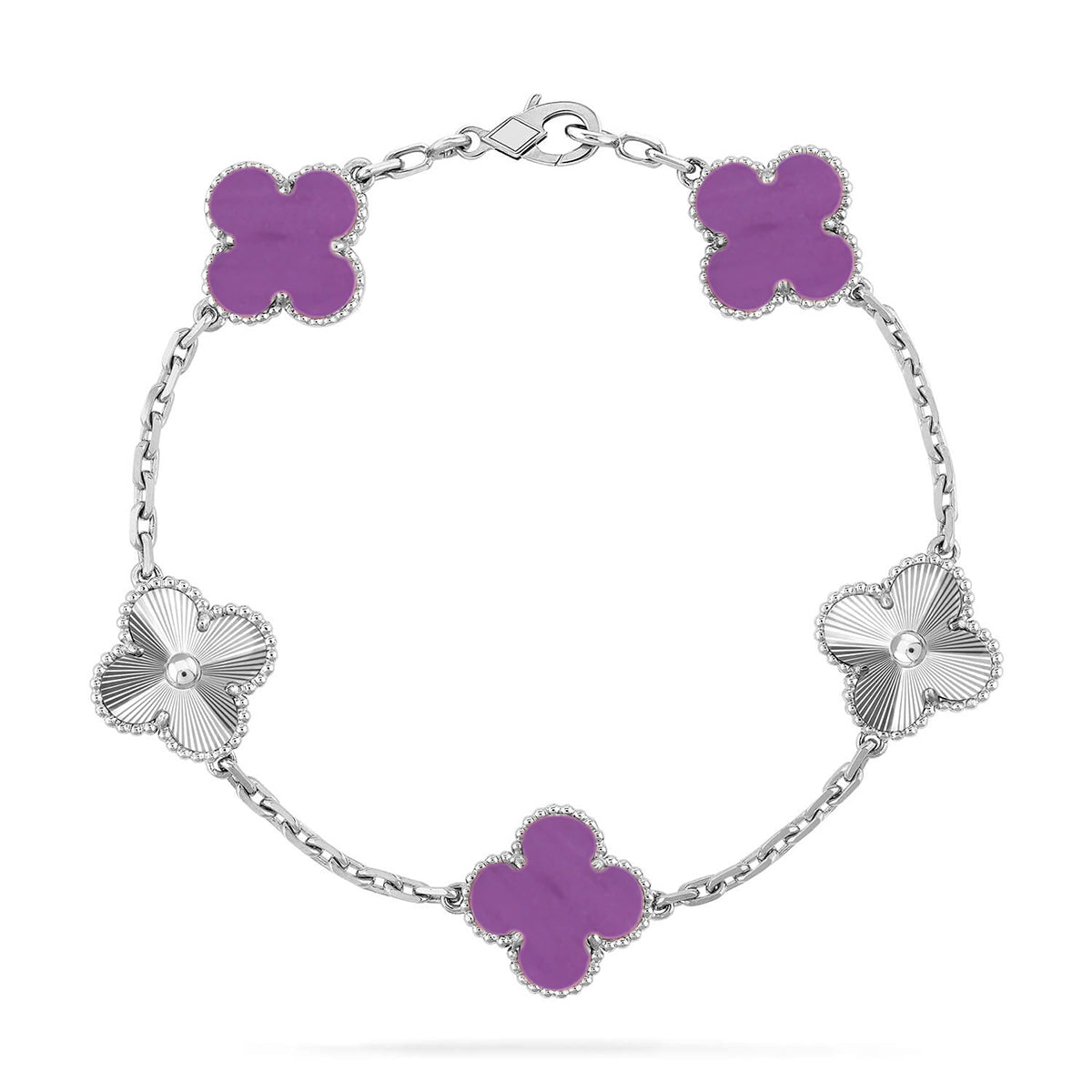 [⭐Sparkve] CLOVER 5 MOTIF VIOLET BRACELET COLLECTION