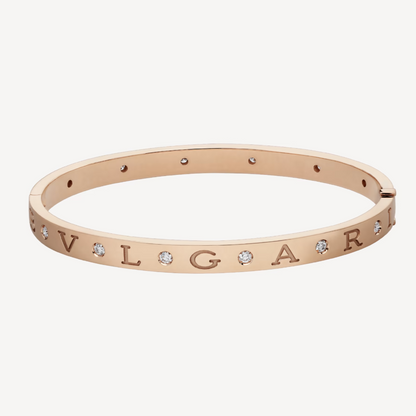 [⭐Sparkve]ZERO 1 PINK GOLD 12 DIAMONDS BRACELET