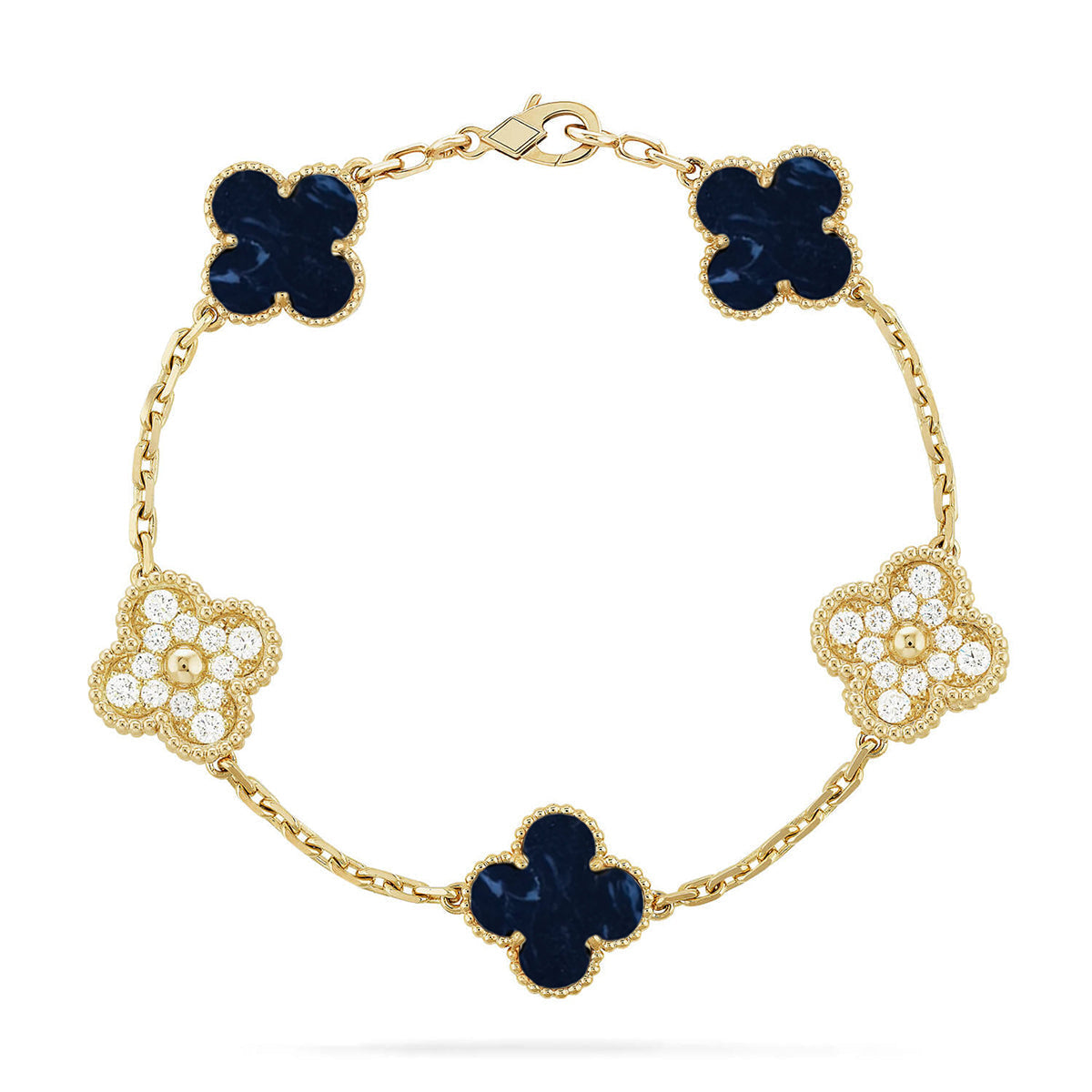 [⭐Sparkve]CLOVER 5 MOTIF PIETERSITE BRACELET COLLECTION