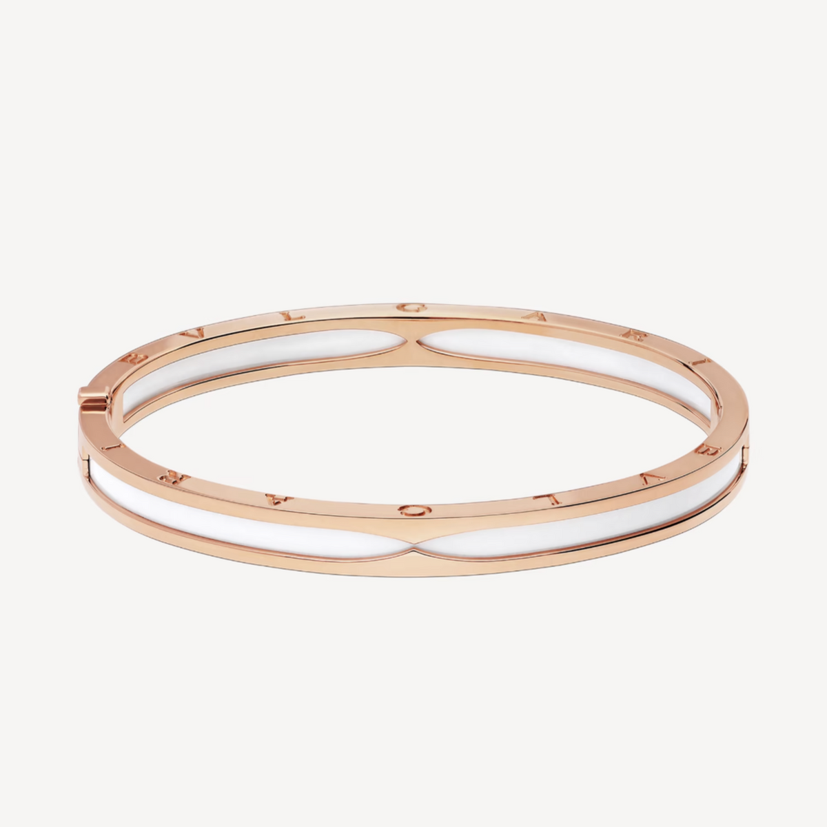 [⭐Sparkve]ZERO 1 PINK GOLD WITH WHITE CERAMIC BRACELET