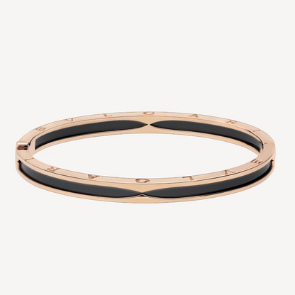 [⭐Sparkve]ZERO 1 PINK GOLD WITH BLACK CERAMIC BRACELET