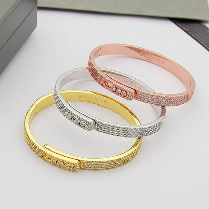 [⭐Sparkve]Move Noa Full Pavé Diamond Bangle Bracelet