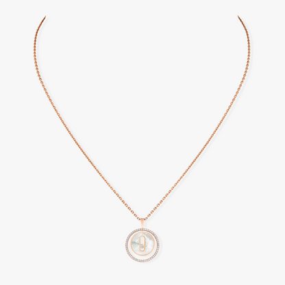 [⭐Sparkve]Demo MOVE 1 DIAMOND WHITE MOTHER OF PEARL PINK GOLD DIAMOND NECKLACE
