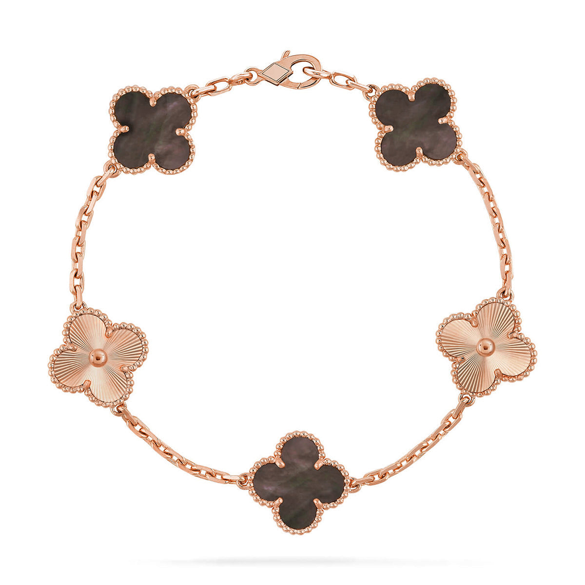 [⭐Sparkve] CLOVER 5 MOTIF GRAY MOP BRACELET COLLECTION