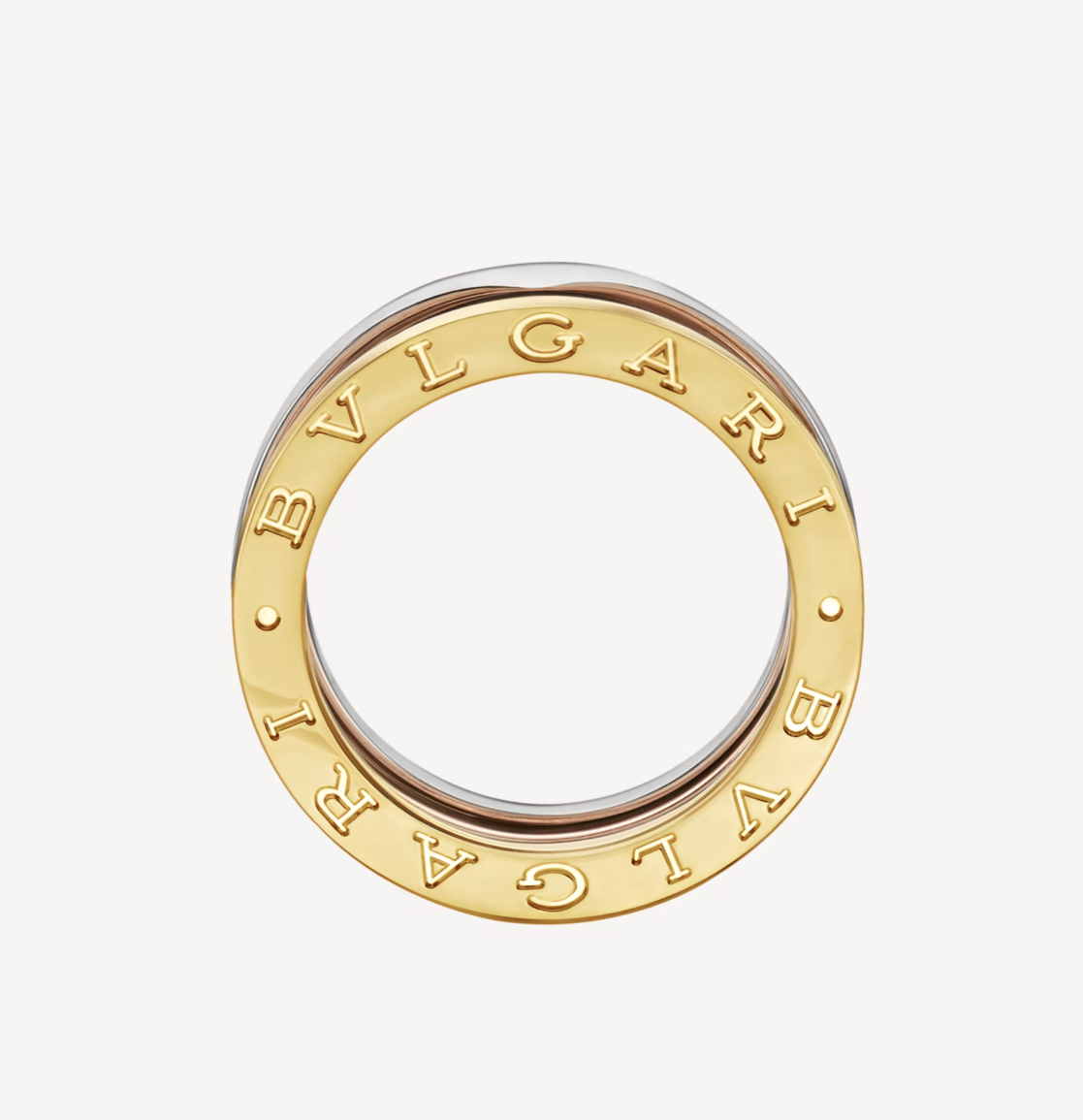 [⭐Sparkve]ZERO 1 THREE-BAND ROSE WHITE AND YELLOW RING