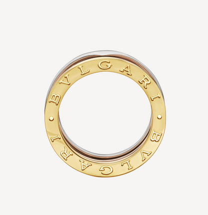 [⭐Sparkve]ZERO 1 THREE-BAND ROSE WHITE AND YELLOW RING
