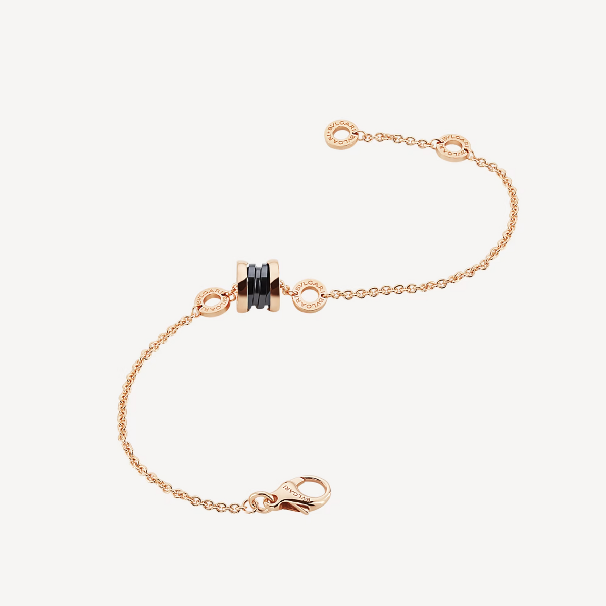 [⭐Sparkve]ZERO 1 SOFT PINK GOLD AND BLACK CERAMIC BRACELET
