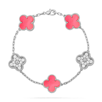 [⭐Sparkve] CLOVER 5 MOTIFS  PINK MOP BRACELET COLLECTION