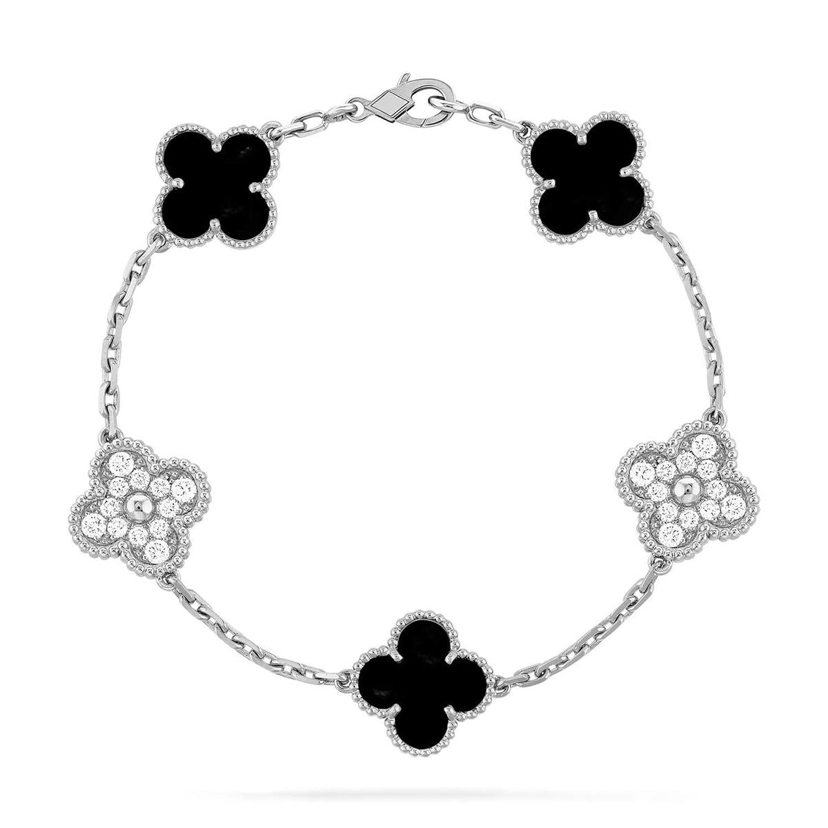 [⭐Sparkve] CLOVER 5 MOTIF ONYXS BRACELET COLLECTION