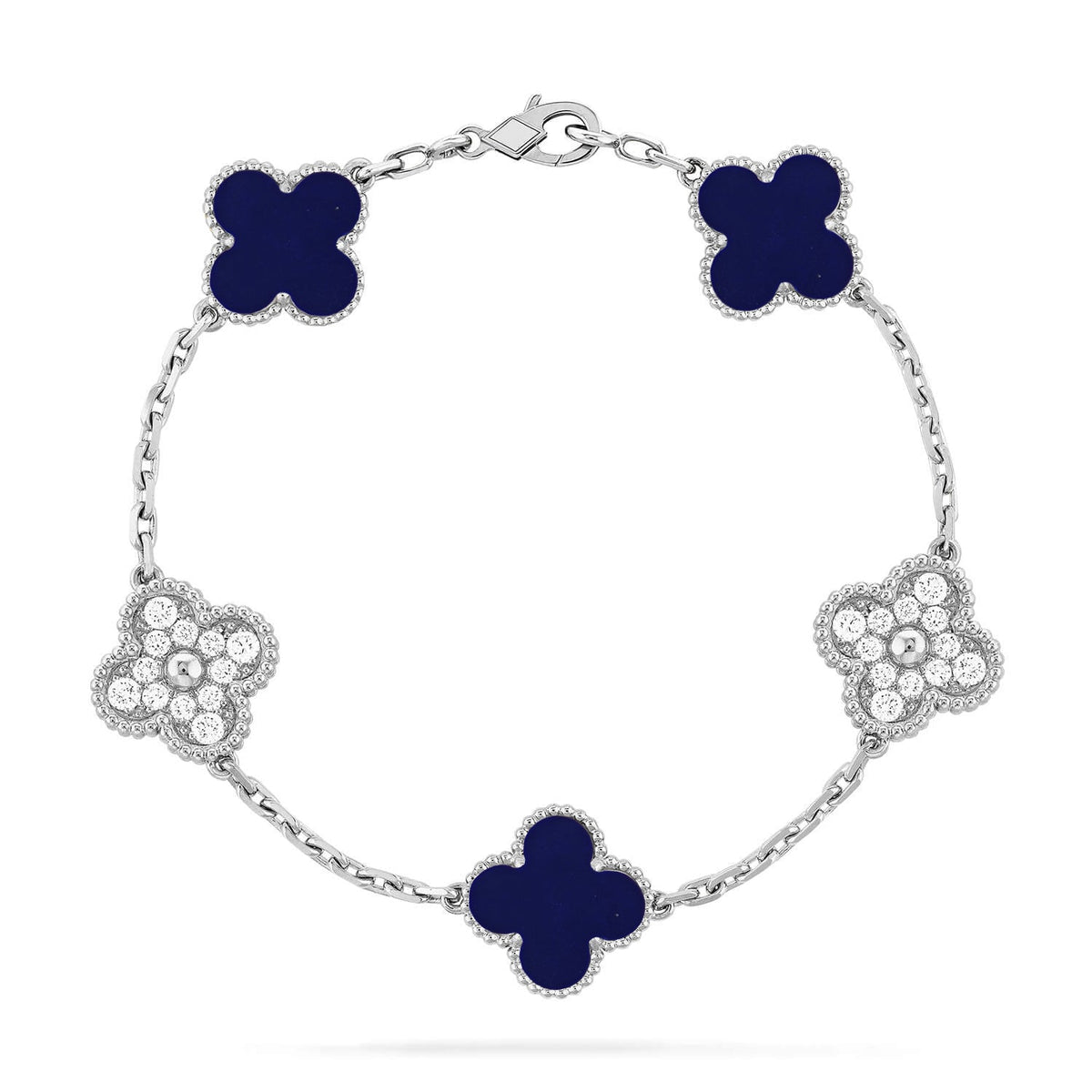[⭐Sparkve]CLOVER 5 MOTIF LAPIS LAZULI BRACELET COLLECTION