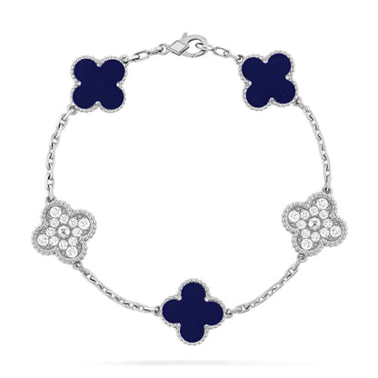 [⭐Sparkve]CLOVER 5 MOTIF LAPIS LAZULI BRACELET COLLECTION