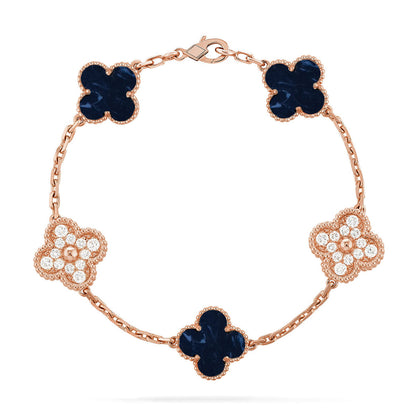 [⭐Sparkve]CLOVER 5 MOTIF PIETERSITE BRACELET COLLECTION