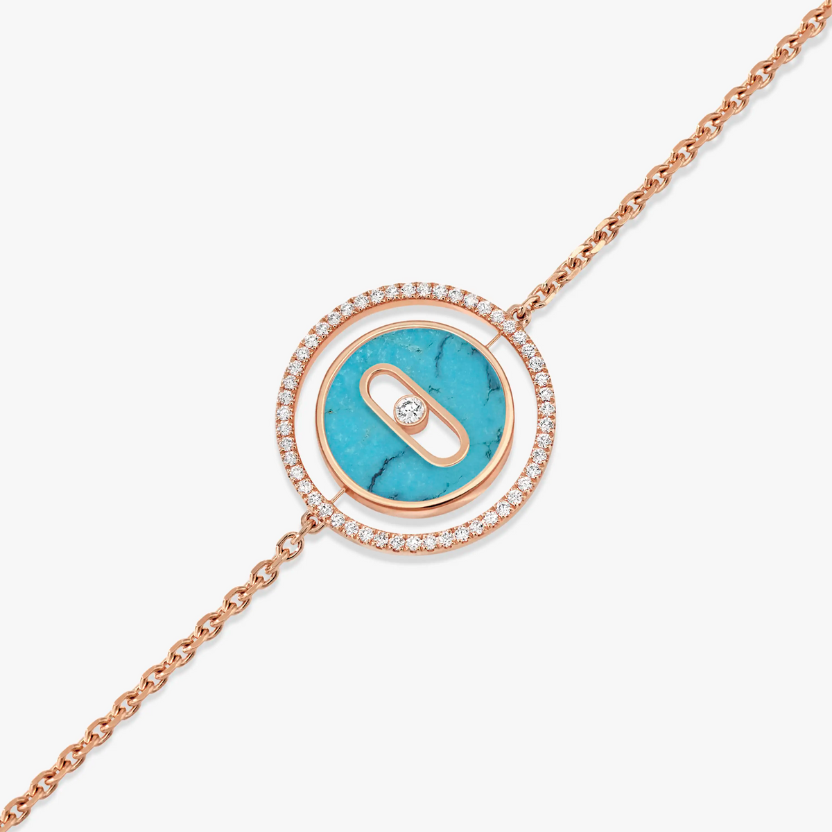 [⭐Sparkve]Demo MOVE TURQUOISE PINK GOLD DIAMOND BRACELET