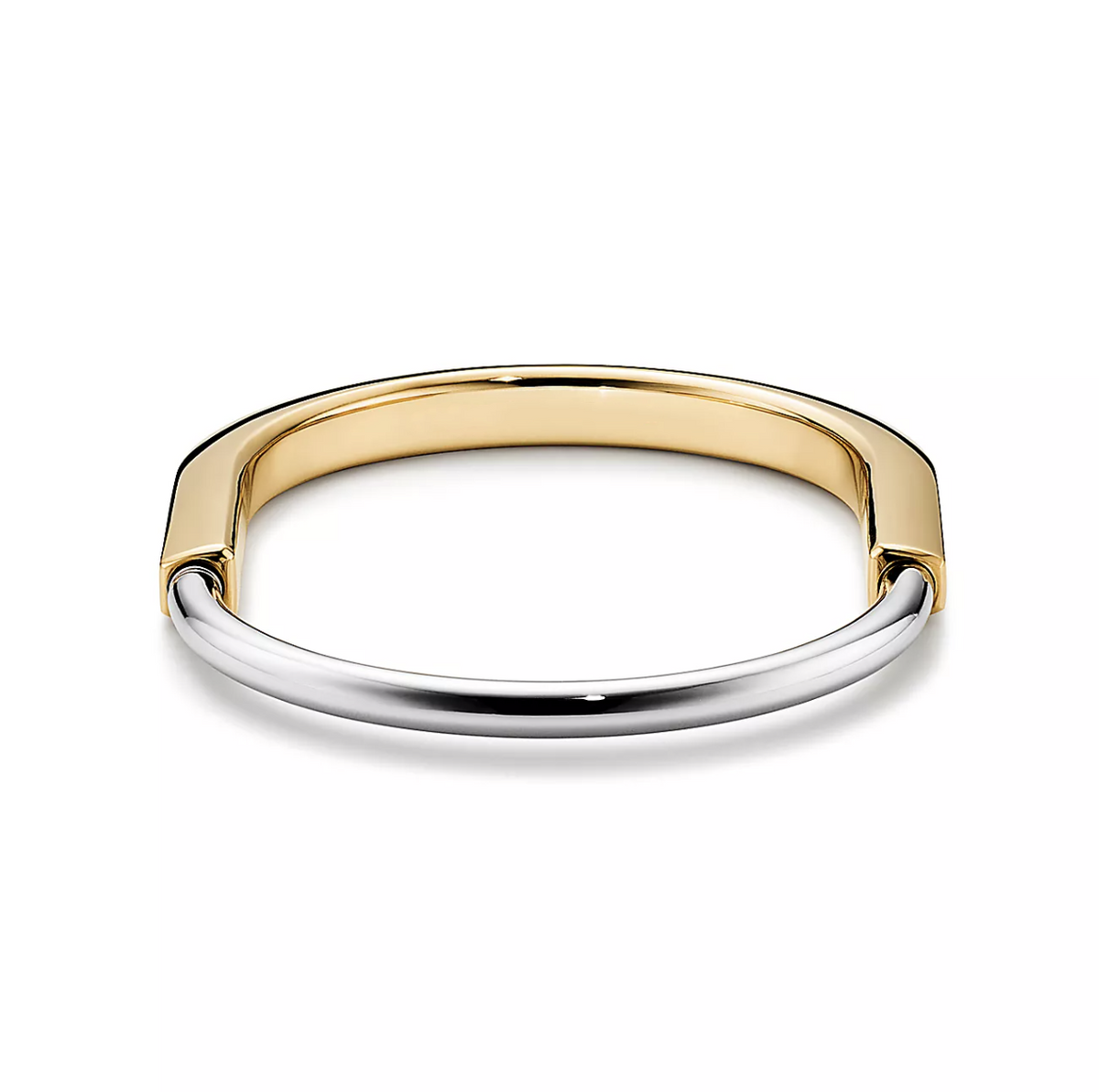 [⭐Sparkve Jewels]LOCK BRACELET YELLOW AND WHITE GOLD