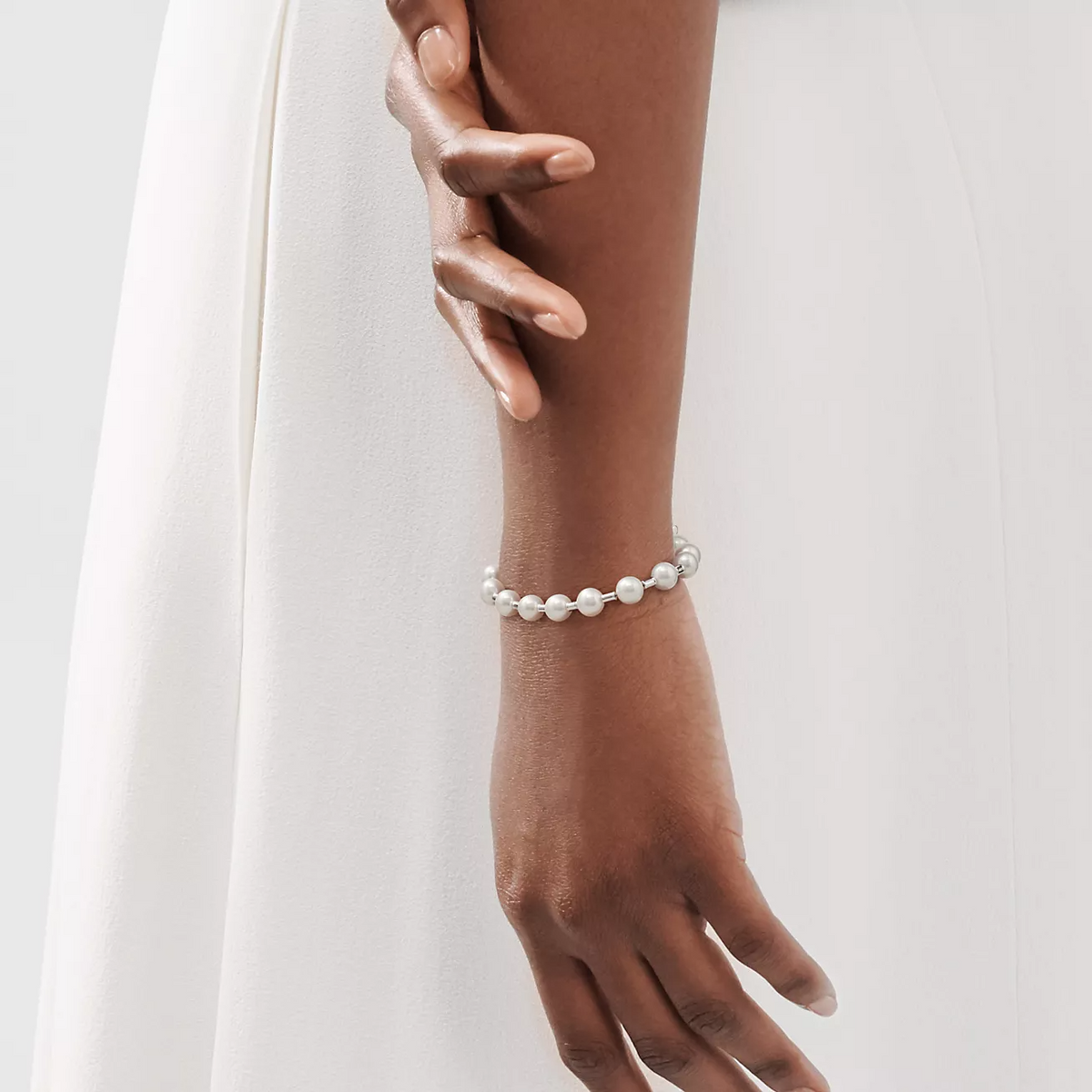 [⭐Sparkve Jewels]PEARL 7-8MM SILVER BRACELET