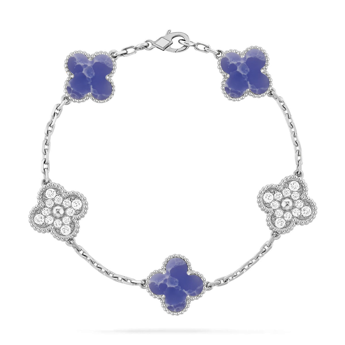 [⭐Sparkve]CLOVER 5 MOTIF BLUE VEINS BRACELET COLLECTION