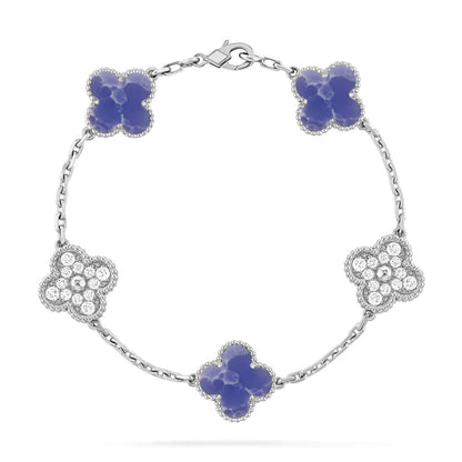 [⭐Sparkve]CLOVER 5 MOTIF BLUE VEINS BRACELET COLLECTION
