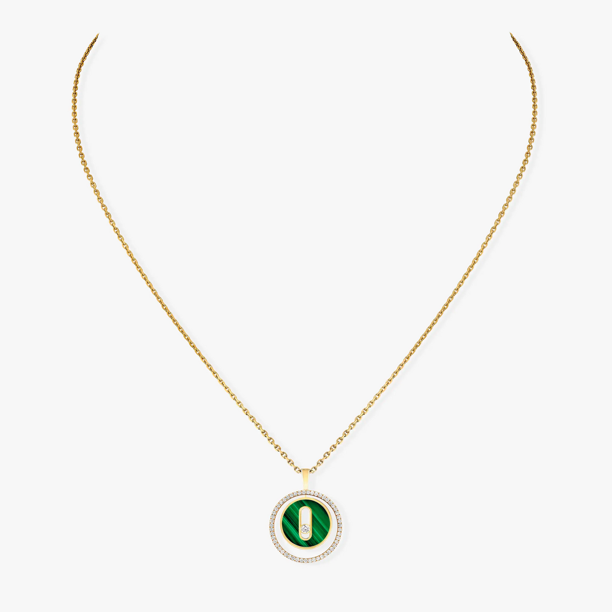 [⭐Sparkve]Demo MOVE 1 DIAMOND MALACHITE GOLD DIAMOND NECKLACE