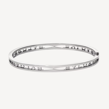 [⭐Sparkve]ZERO 1 SPIRAL LOGO SILVER BRACELET