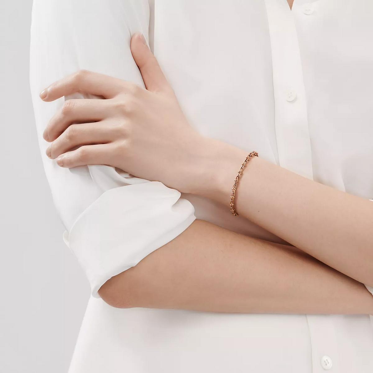 [⭐Sparkve Jewels]HARDWEAR MICRO LINK 44 MOTIF PINK GOLD BRACELET