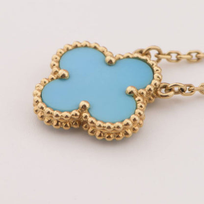[⭐Sparkve]CLOVER 15MM VINTAGE TURQUOISE NECKLACE