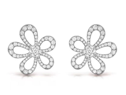 [⭐Sparkve]FLOWERLACE EARRINGS FULL DIAMONDS