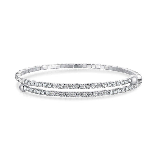 [⭐Sparkve Jewelry]Row of Diamonds Round Fashion Bracelet