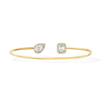 [⭐Sparkve]JONC FLEX MY TWIN TOI & MOI SILVER DIAMOND BRACELET