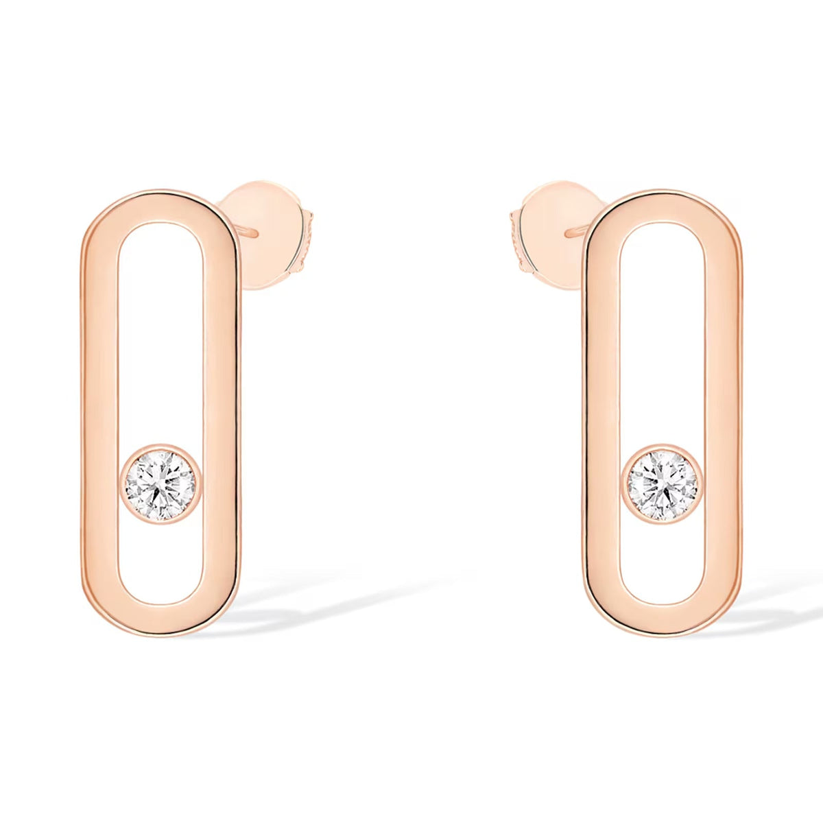 [⭐Sparkve]MOVE UNO SMALL 1 DIAMOND EARRINGS