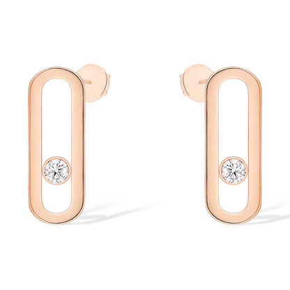 [⭐Sparkve]MOVE UNO SMALL 1 DIAMOND EARRINGS