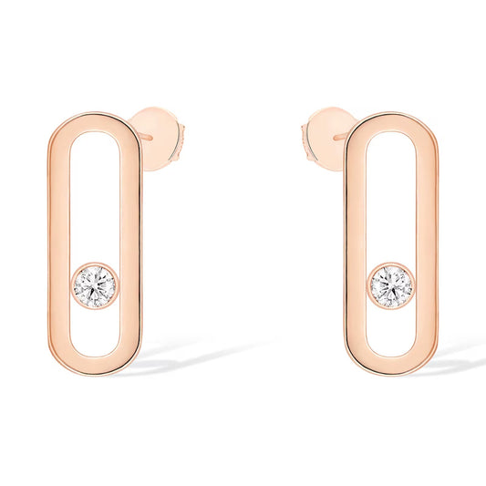 [⭐Sparkve]MOVE UNO SMALL 1 DIAMOND EARRINGS