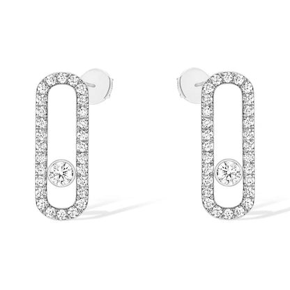 [⭐Sparkve]MOVE UNO STUD DIAMOND PAVED EARRINGS